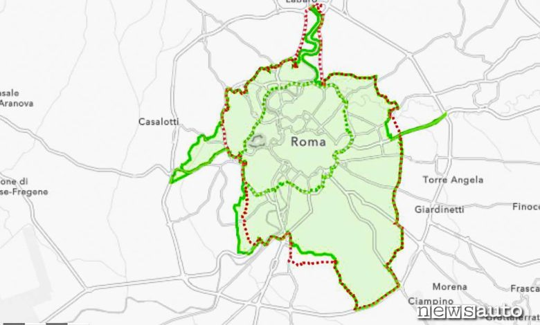 Nuova ZTL Roma, mappa
